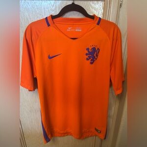 Netherlands 2016 Nike Dri-FIT Soccer Jersey Orange Mens Large Football KNVB